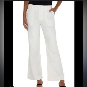 Liverpool White Denim Flare Jeans